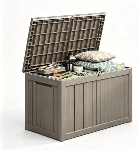 Outdoor Storage Box, Resin Deck Boxes Indoor and outdoor, Waterproof Storage by NBYSGO