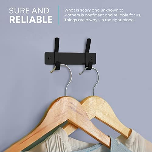 Coat Rack Wall Mount – 6 Inch Stainless Steel Hook Rail - Image 4