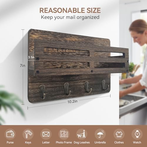 Key Holder Wall Mount Farmhouse Key Hooks - Image 2