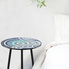 1 Pack Metal Outdoor Side Table Small Outside Round End Table - Image 2