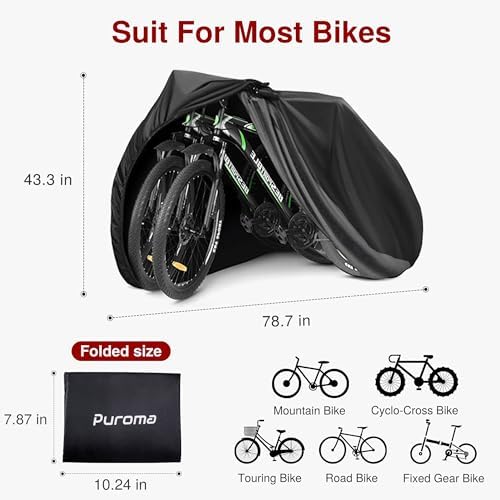 Puroma Bike Cover Waterproof Outdoor Bicycle Windproof Cover - Image 6