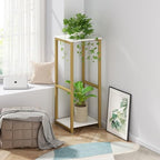 2 Tier Plant Stand Indoor Corner Tall Square Shape Plant Shelf - Image 4