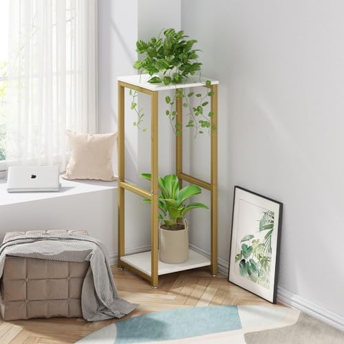 2 Tier Plant Stand Indoor Corner Tall Square Shape Plant Shelf - Image 4