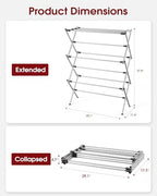 Sakugi Foldable 3-Tier Clothes Drying Rack 37.4" H - Image 3