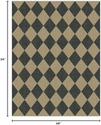 Lessymo Checkered Easy Jute 5x7 Rugs, Washable Patio Rug - Image 2