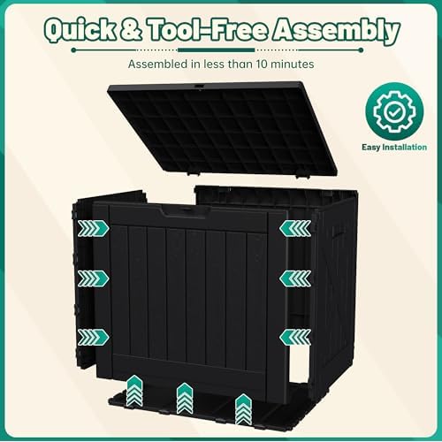 Devoko 40 Gallon Deck Box Lockable Outdoor Storage Box Waterproof - Image 5