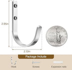 10-Pack 22LB Wall Hooks for Hanging Towel/Coat, Brushed Nickel - Image 3