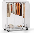 HOKEEPER Clothes Rack with Cover Clothing Racks by HOKEEPER