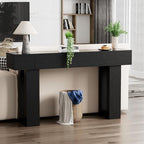 63 Inch Long Console Table, Narrow Rectangular Sofa Table Behind The Couch - Image 3