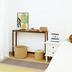Bamboo Narrow Console Table, 39.4" Wood Small Entryway Table, Accent Slim - Image 5