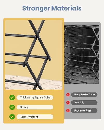 APEXCHASER Oversize 3-Tier Clothes Drying Rack, No Install - Image 6