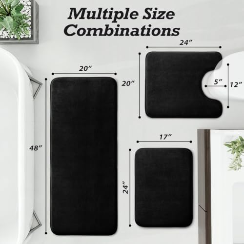 HUXMEYSON Bathroom Rugs Sets 3 Piece, Non-Slip & Quick Dry Bath Mat Set - Image 2
