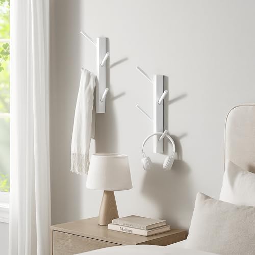 TIOPGHAD 2-Pack Small Vertical Wall Mount Coat Rack - Image 5