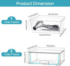 Vtopmart 2 Pack Large Clear Stackable Plastic Storage Drawers - Image 3