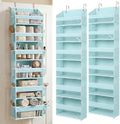 HOMELUX THEORY Over the Door Organizer, 100D Fabric, Baby Blue 2pc by HomeluxTheory