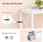 Tajsoon Narrow Console Table, 2 Tier Small Foyer Table Entryway White - Image 6