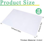 12 Pack Drop Cloth Plastic Sheeting, 9 x 12 FT Heavy Duty Painters Tarp - Image 2