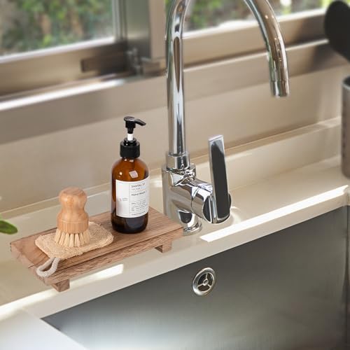 Wood Bathroom Tray Farmhouse Decor Kitchen Soap Holder - Image 2