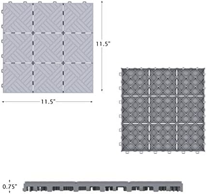 Pure Garden Polypropylene Deck Tiles, Covers 5.5sqft - Image 6