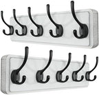 SKOLOO Rustic Coat Rack Wall Mount, 5 Hooks, 17 Inch, Solid Wood by SKOLOO