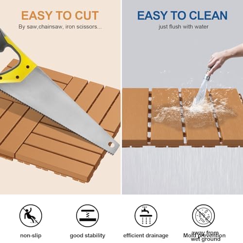 Goovilla Plastic Interlocking Deck Tiles, 9 Pack - Image 4