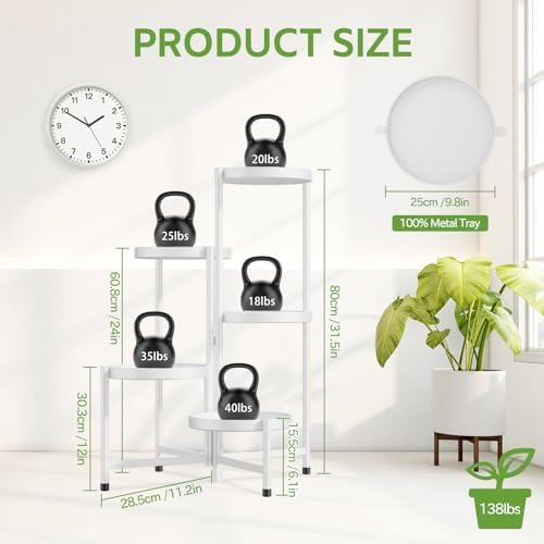 iDavosic.ly 5 Tier Large Plant Stand Indoor Outdoor, 10 In Wide Tray - Image 2