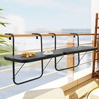 Balcony Railing Table Outdoor Hanging Folding Balcony Bar Table by PatioNovagarden