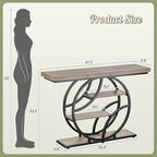 Huuger 47.2 Inch Entryway Table, Industrial Console Sofa Table - Image 2