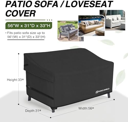 Porch Shield Waterproof Outdoor Bench Cover 56W x 31D x 33H inch - Image 2