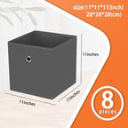 Foldable Storage Cubes Bins, 11 Inch Cloth Storage Cube Fabric Storage Box - Image 2