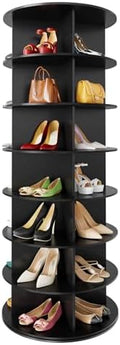 SpaceAid 7 Tier Rotating Shoe Rack Tower, Spinning Shoe Display Lazy Susan by SpaceAid