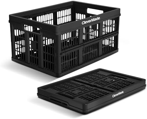 CleverMade Collapsible Utility Crate - 45L - Obsidian by CleverMade