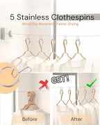 Retractable Clothesline 2X16.7 ft – Heavy-Duty 44 lb, Rust-Proof Stainless Steel - Image 6
