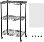 SINGAYE 3 Shelves Storage Shelf Wire Shelving Unit Metal Adjustable Wheels by SINGAYE