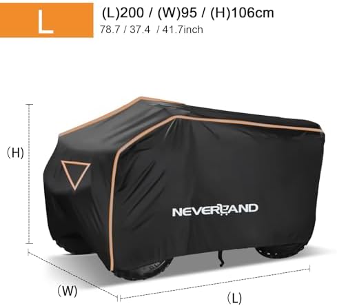 NEVERLAND ATV Cover 420D Waterproof Heavy Duty 4 Wheeler Cover - Image 5