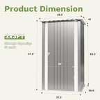 Devoko 3x3 FT Outdoor Storage Shed, Small Garden Tool Shed - Image 5