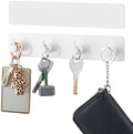 Key Holder with 4 Hooks, Adhesive Key Hanger Organizer by Unknown