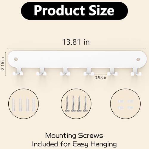 2 Pack Key Holder for Wall Adhesive, Key Hooks - Image 2