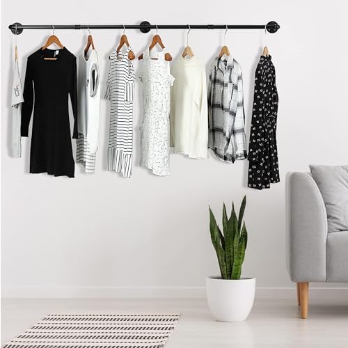 Oroonoko 70" Wall Mounted Clothes Rack, Closet Rods - Image 2
