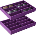 Amylove 2 Pack Sunglasses Organizer Tray Velvet Holder, 8 Grids by Amylove
