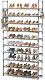 VTRIN 10 Tiers Shoe Rack Tall Large Capacity Wide Shoe Organizer Sturdy Shoe by VTRIN