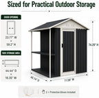 6x4 FT Outdoor Storage Shed - Image 2