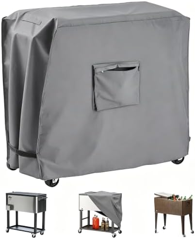 Cooler Cart Cover for 80-100 Qt Patio Rolling Ice Cart by Sqodok
