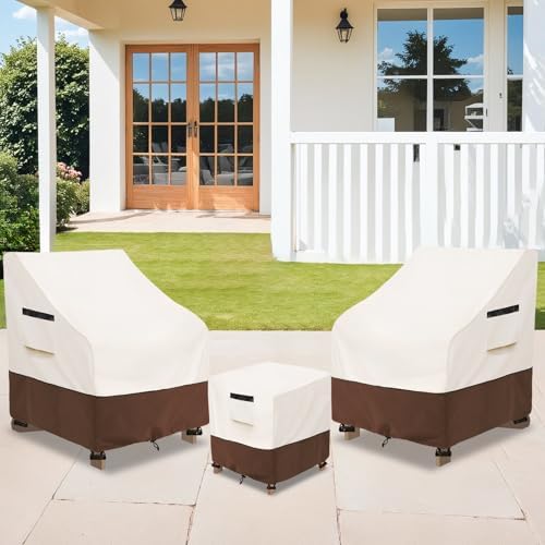 Waterproof Patio Ottoman Cover, Square Patio Small Side Table Cover, Heavy Duty - Image 7