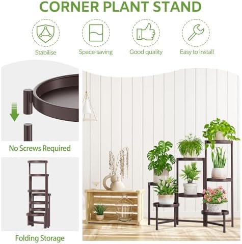 iDavosic.ly 7 Tier Large Plant Stand Indoor Outdoor, 10 Inch Tray - Image 5