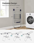 SONGMICS Clothes Drying Rack, Foldable Space-Saving Steel Laundry Rack - Image 4