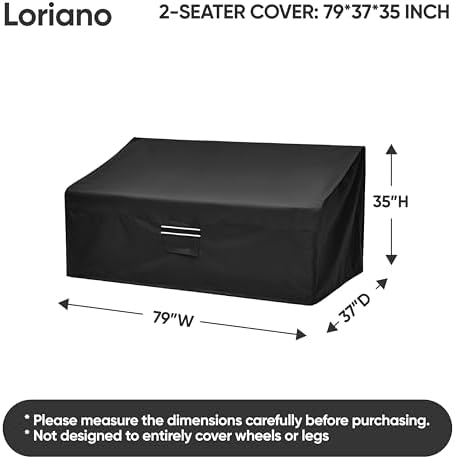 Loriano 3-Seater Patio Sofa Covers, 100% Waterproof Perfect Fit - Image 2