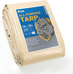 GUARD SHIELD Beige Tarp Heavy Duty Waterproof 16x20 Feet Outdoor Poly Tarps by GUARDSHIELD