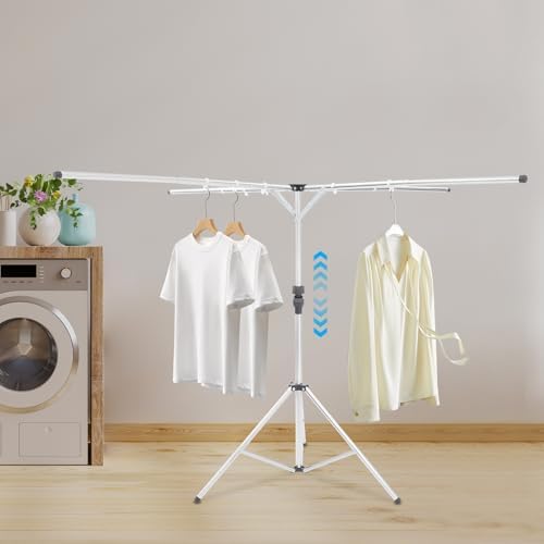 Foldable Clothes Drying Rack, Height Adjustable Tripod Laundry Drying Rack - Image 4