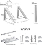 Laundry Drying Rack, Wall Mounted Retractable Clothes Hanger, Aluminium Home - Image 6